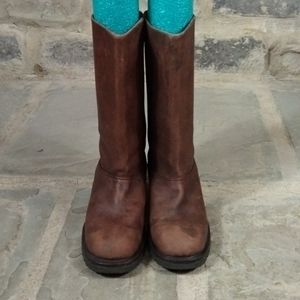 Timberland Waterproof Leather Pull on Block Heel size 6 women's boots